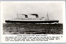 1949 Vintage Real Photo RPPC Postcard Cunard White Star Liner 