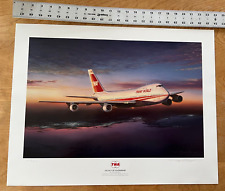 Aviation Art Print Trans World Airlines TWA Boeing 747 