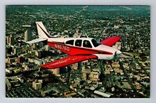 San Antonio TX-Texas, The Beechcraft C33 Debonair Airlines, Vintage Postcard picture