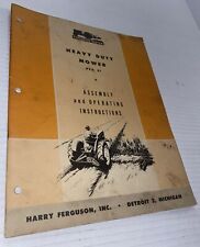 Vintage Ferguson System Ford Tractor Heavy Duty Mower PEO 21 Manual Detroit MI picture