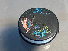 Charming Antique Tape Measure Deco Butterfly Pink Turquoise Sewing Tool Notion picture
