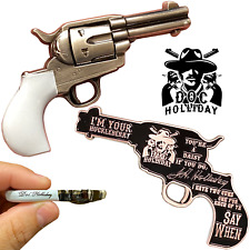 EE-013 Doc Holliday I'm Your Huckleberry ivory style grip nickel plated Model 18 picture