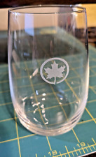 Air Canada Airlines First Class Stemless Wine Glass - Maple Leaf, Vintage UNUSED picture