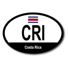 Costa Rican Costa Rica Euro Oval Magnet Decal, 4x6 Inches, Automotive Magnet picture