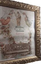 1910 Signed Antique Confirmation Certificate from Ohio Born In 1896 Large Frame  picture