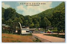 c1940's Clark's Cottages Cars Gay North Carolina NC Unposted Vintage Postcard picture