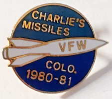 VFW 1980-1981 Charlie's Missiles Colorado Lapel Pin (092723) picture