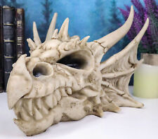 Fantasy Grendel Dragon Head Skull Skeleton Realistic Fossil Replica Statue 9