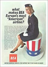 1966 BEA British European Airways STEWARDESS ad advert airlines picture