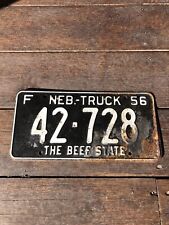 1956 Nebraska Farm Truck License Plate  picture