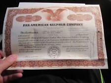 1955 PAN AMERICAN SULPHUR COMPANY STOCK SHARES OF 25 SHARES  - BBA-50 picture