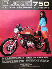 Vintage 1974 Sexy Ducati 750 motorcycle original ad A360 picture