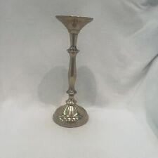 Vintage Solid Brass Candlestick Holder 10.5” Tall picture