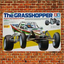 Metal Poster Vintage Rc Car Tin Sign Plaque Tamiya The Grasshopper Buggy Boxart picture