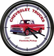 Licensed 1966 Chevy Fleetside Pickup Truck General Motors Retro Sign Wall Clock picture