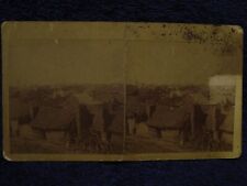 Cabinet Stereoview SAN ANTONIO? Texas/TX City 1870s BIRDSEYE Buildings & Church picture