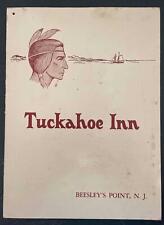 VINTAGE 1950-60s ERA MENU TUCKAHOE INN BEESLEY'S POINT NJ INCLUDES DAILY SPECIAL picture