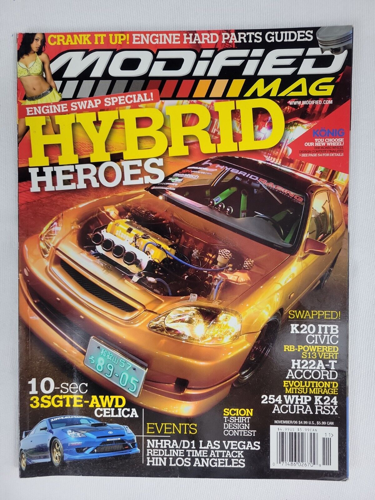 Modified Magazine - November 2006 - Civic, RSX, Celica