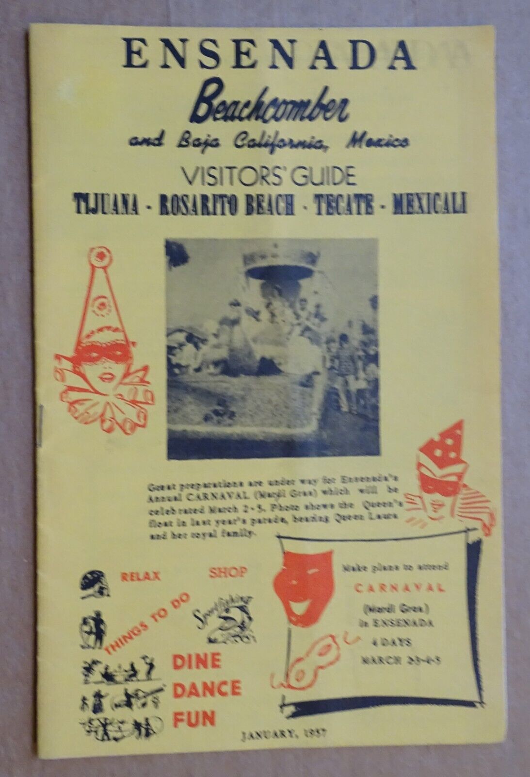 1957 Ensenada Chamber of Commerce Booklet - Baja California / Tijuana Mexico