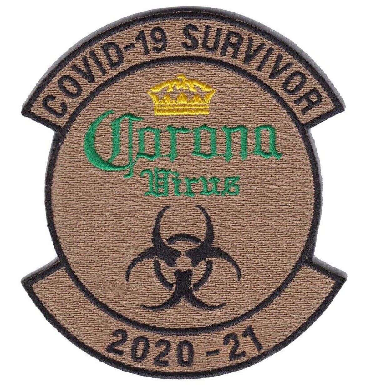 I Survived COVID2020 21 Corona 19  Survivor Military Pandemic Iron On Patch