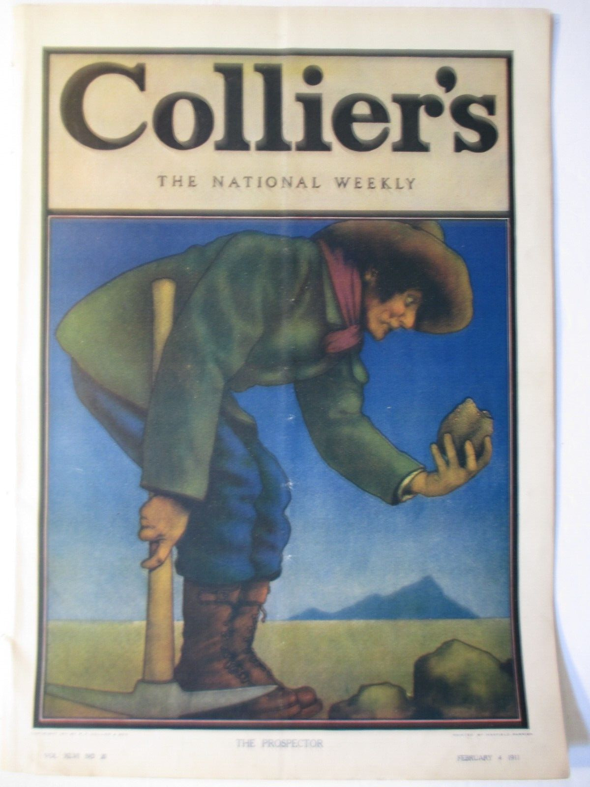 MAXFIELD PARRISH collier's magazine feb 4 1911 the prospector complete