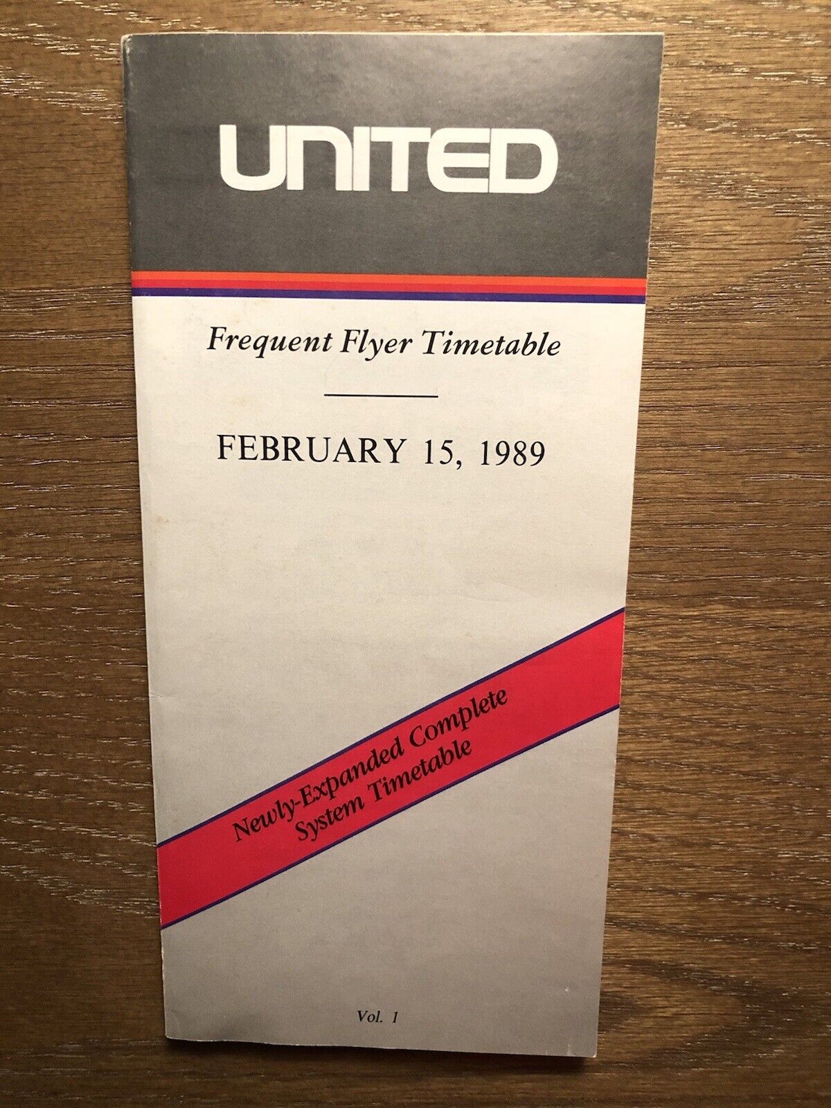 1989 United Airlines Timetable airways 747 727