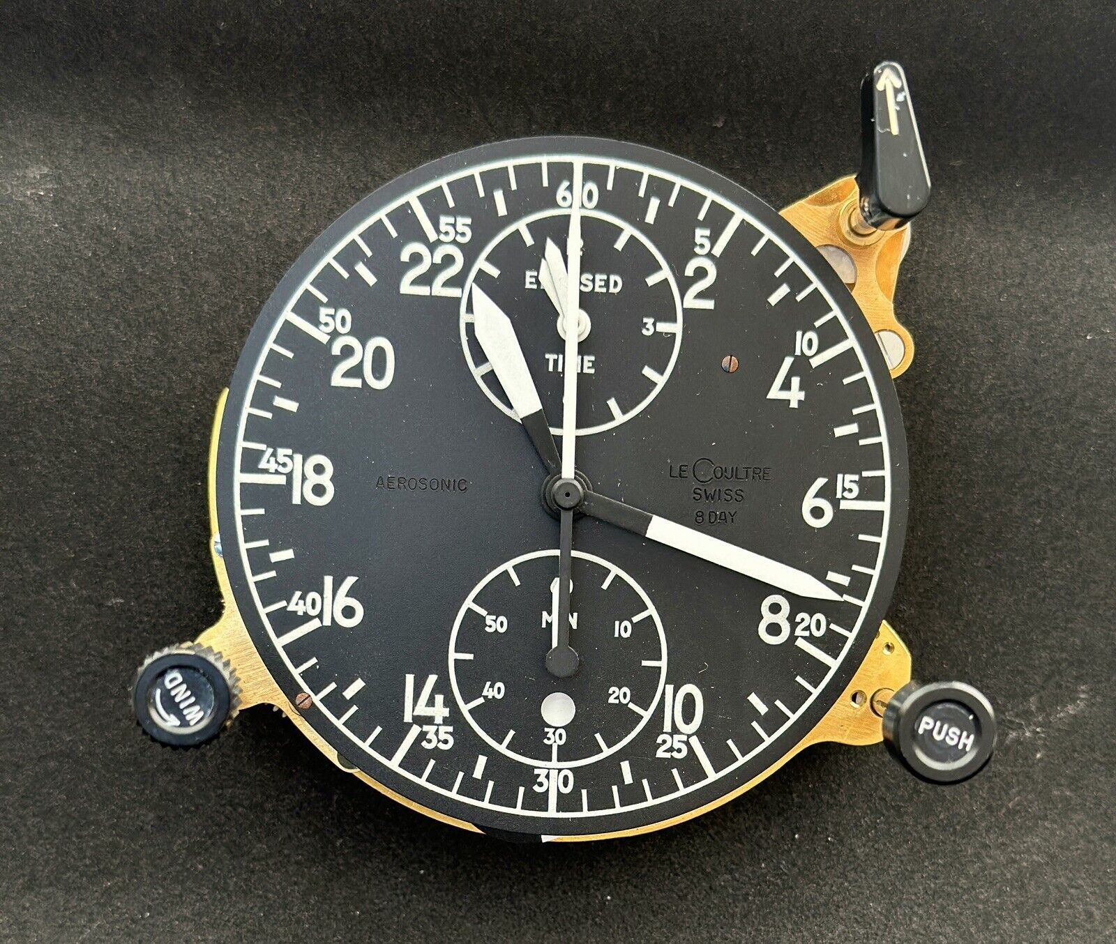Vintage 8 Day Aircraft Clock Used In Boeing 707, 727 and 737