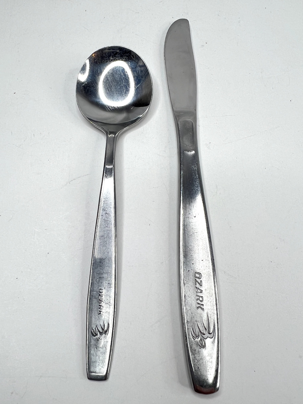 Ozark Airlines 2 Pieces Stainless Steel Cutlery 7 1/4\