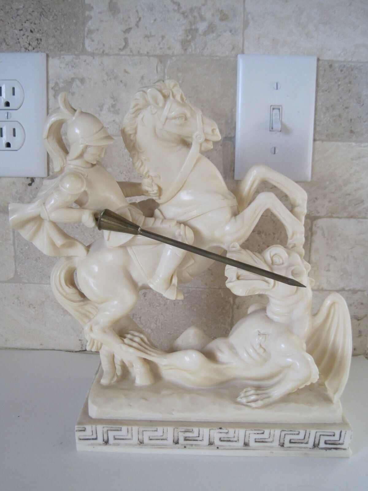 St. George And The Dragon Figurine Slayer Italy 10.5\