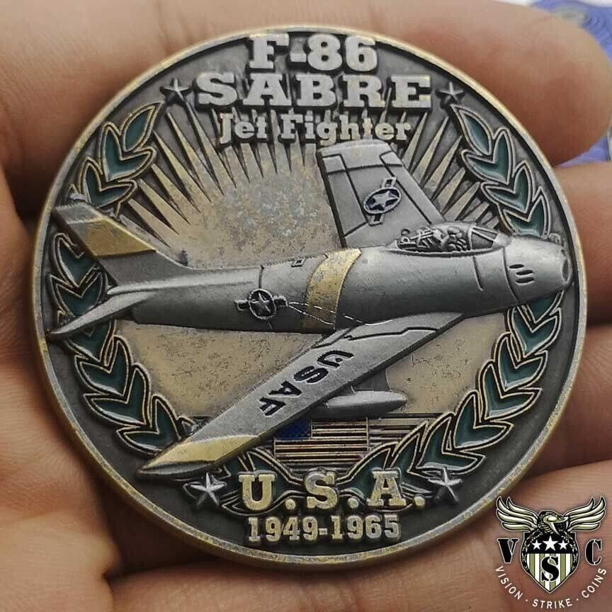 F-86 Sabre Jet Fighter USA Cold War Combatants Military Challenge Coin