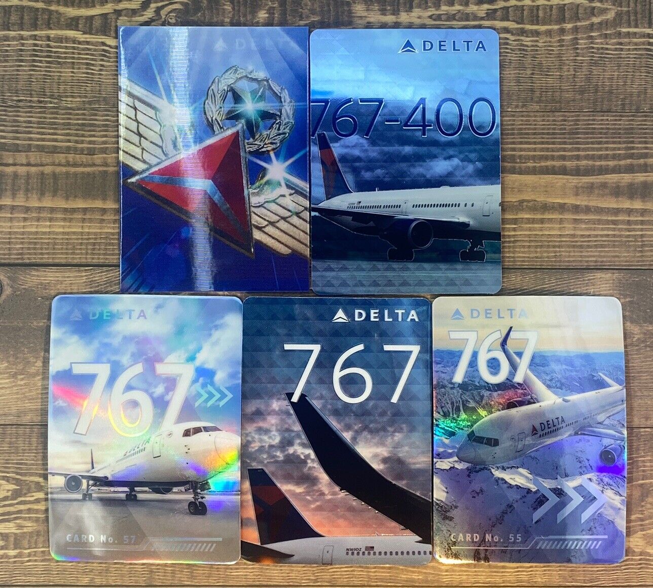 2015 Delta Airlines Boeing Model 767 Trading Card Lot