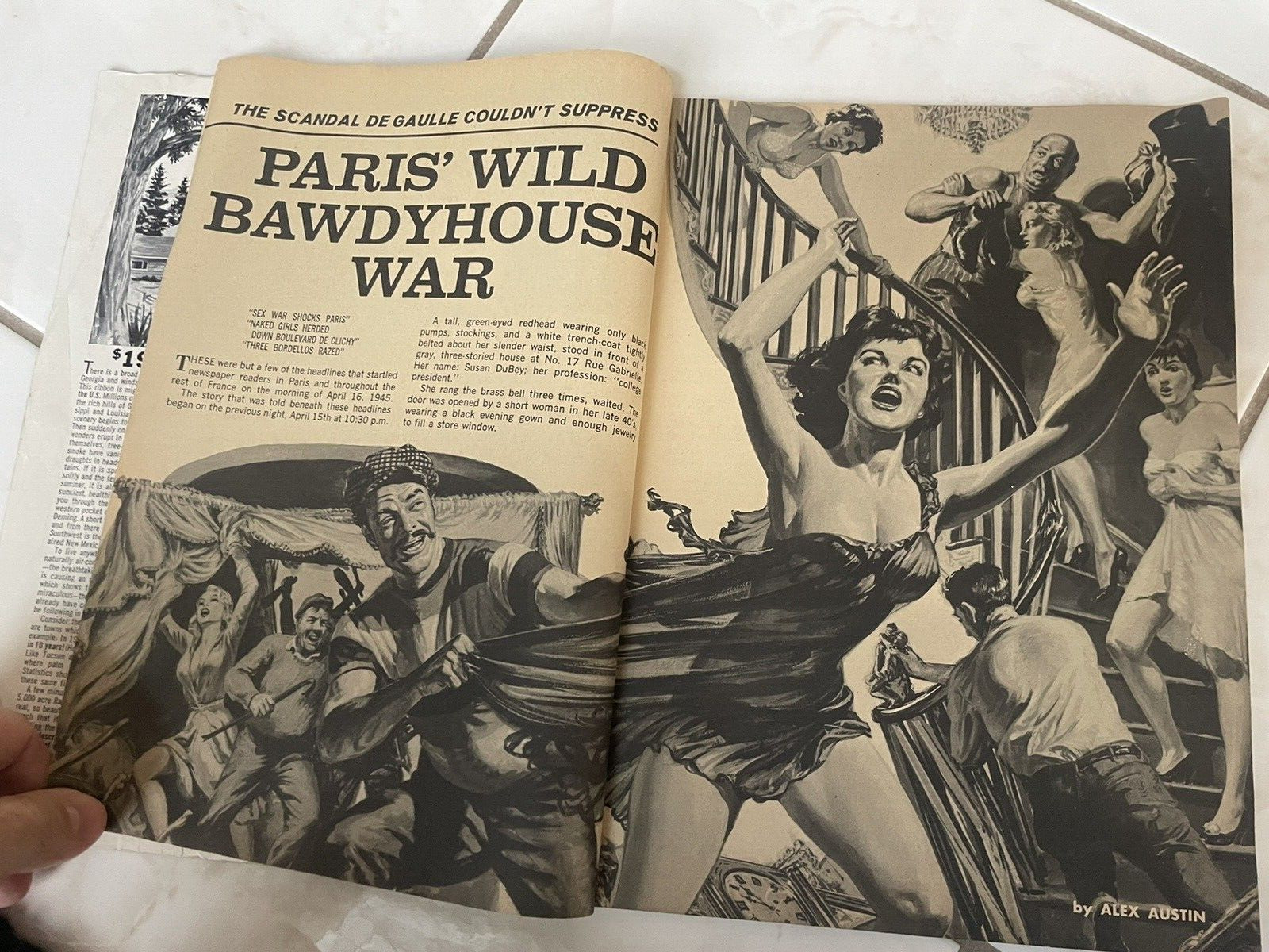 MAN’S Illustrated Magazine 1962 Paris Wild Bawdyhouse War, Sex Festival ,Pinups
