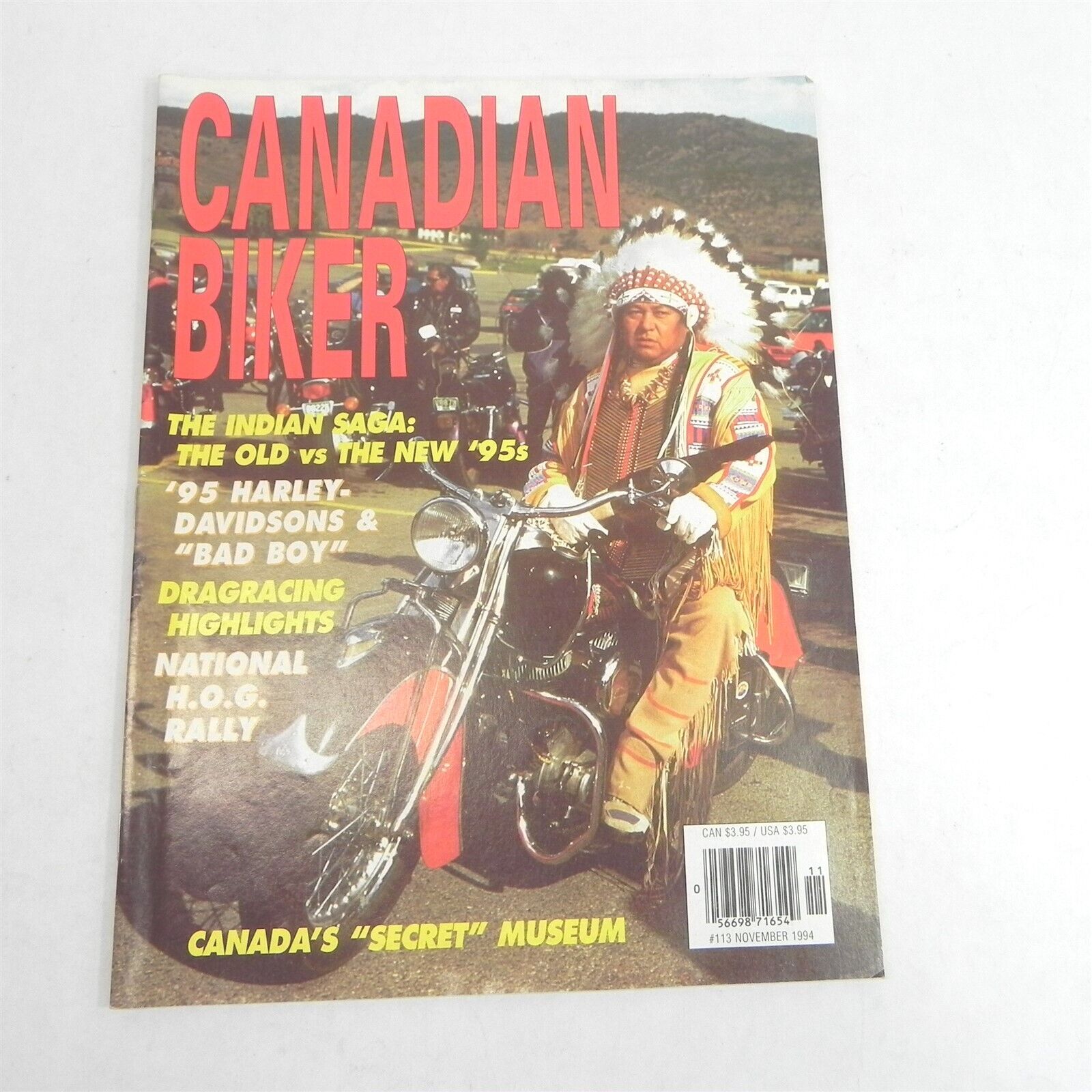 VINTAGE CANADIAN BIKER MOTORCYCLE MAGAZINE SINGLE ISSUE NOVEMBER 1994 #113