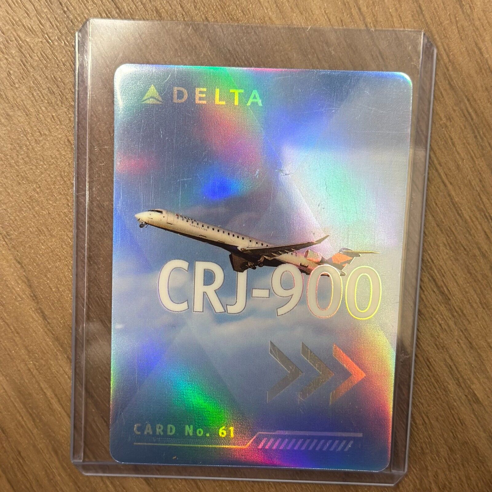 RARE DELTA AIR LINES PILOT TRADING CARD 61 CRJ-900 CARD 2022 - HARD SLEEVE
