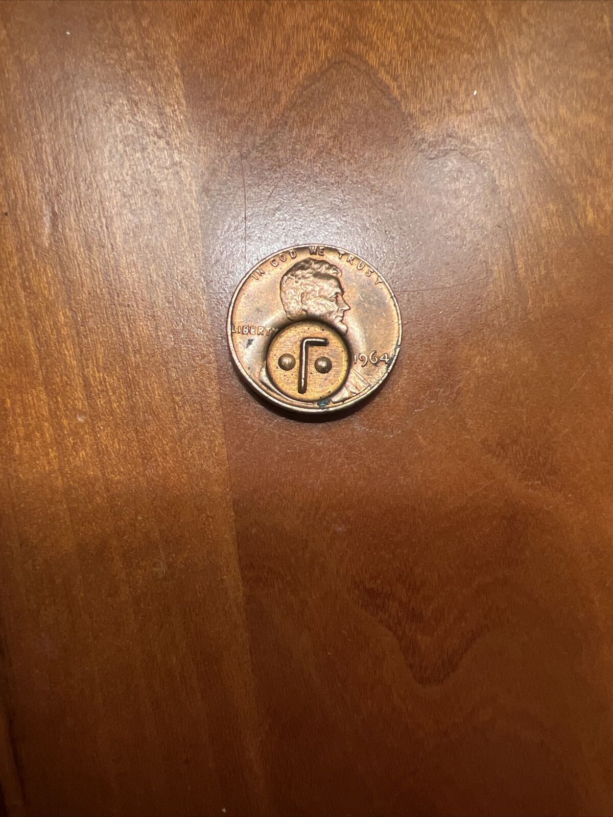 Very Rare 1964 Masonic Stamped Penny Lincoln Cent