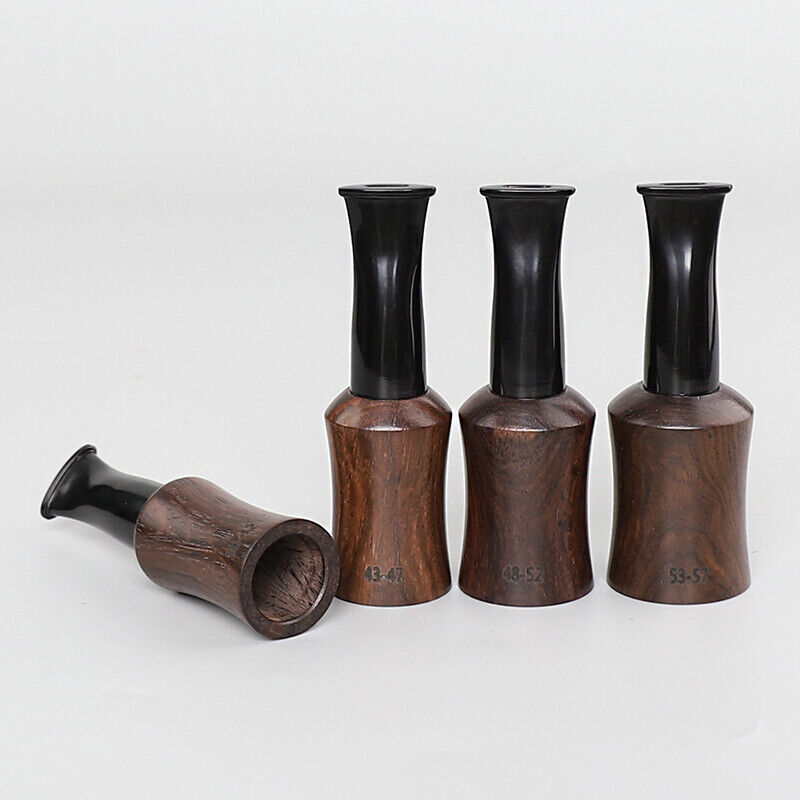 Ebony Wooden Cigar Mouthpiece for Men and Women Portable 4 Size Cigar Holder Set