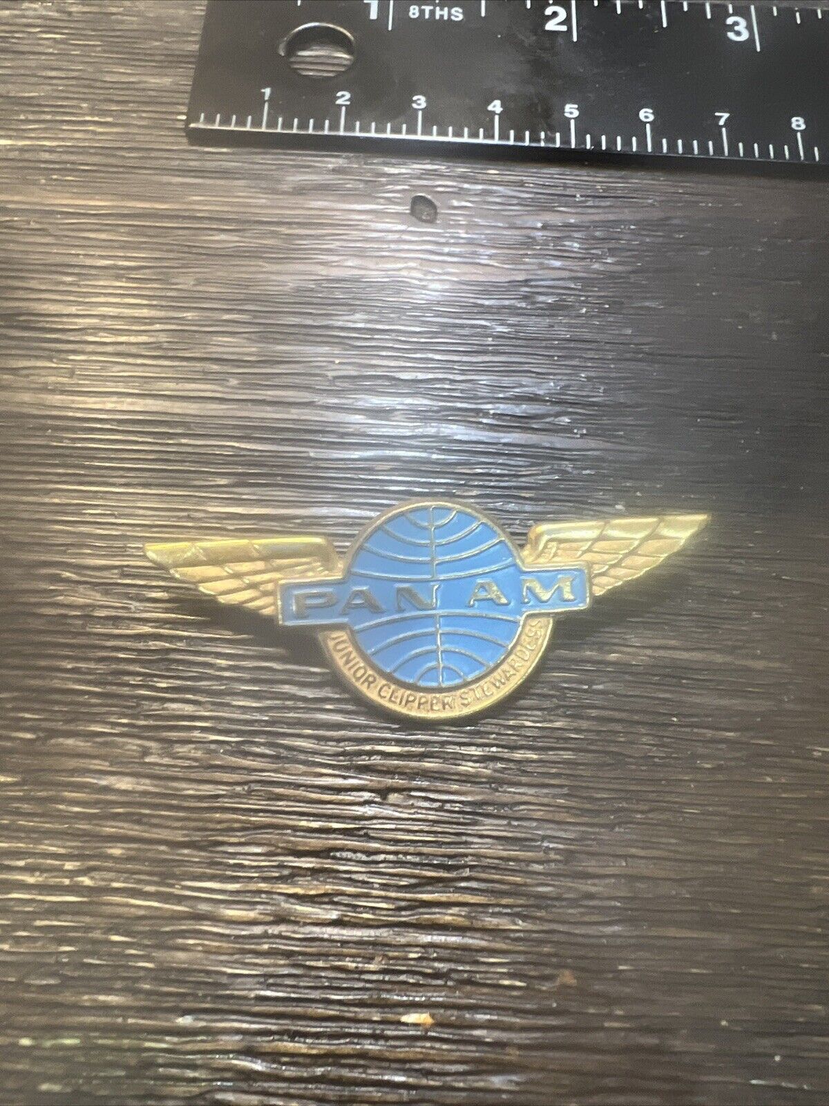 Vintage PAN AM JUNIOR CLIPPER PILOT Wings Metal Pin