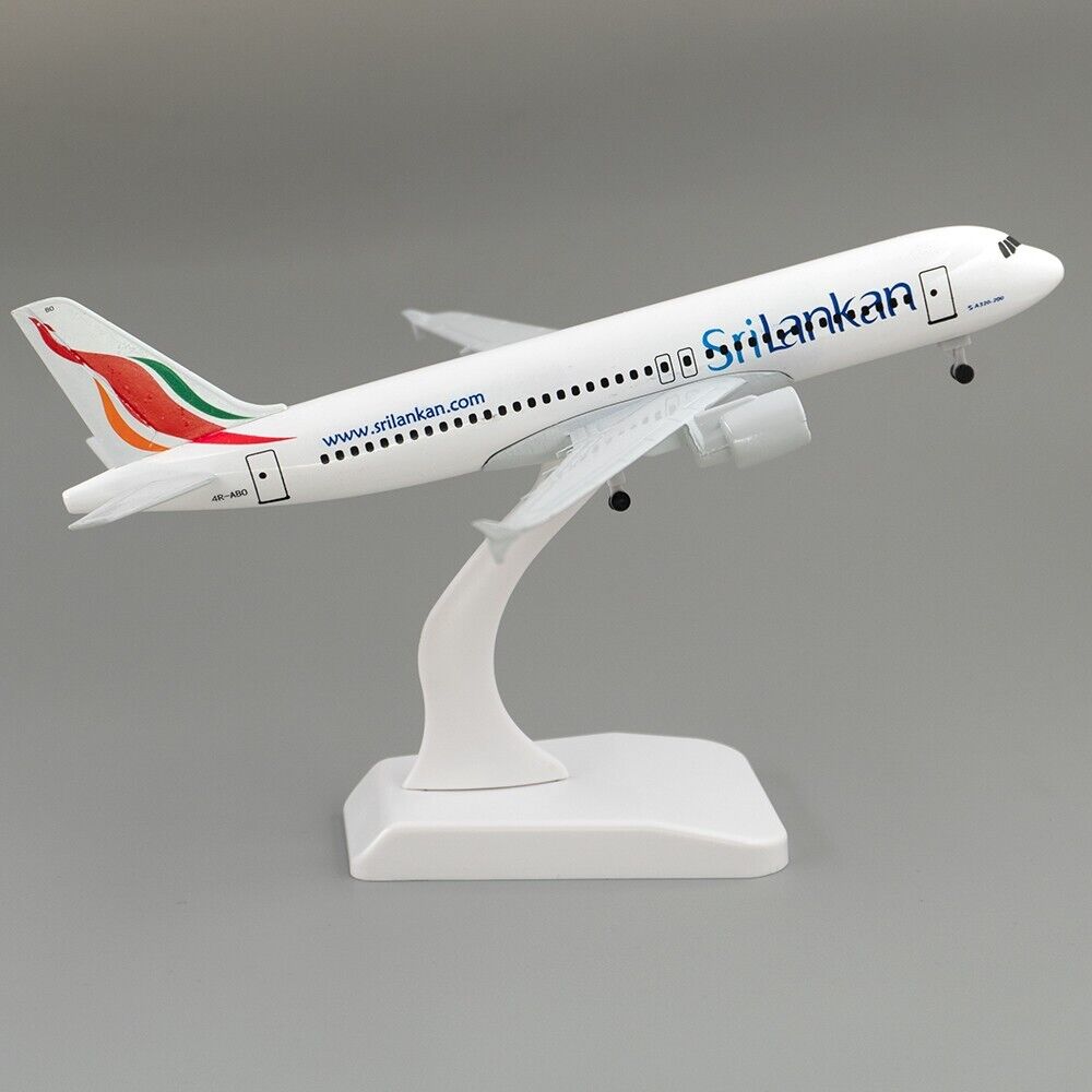 19cm Aircraft SriLankan Airlines Airbus A320 with Wheel Alloy Plane Model Gift