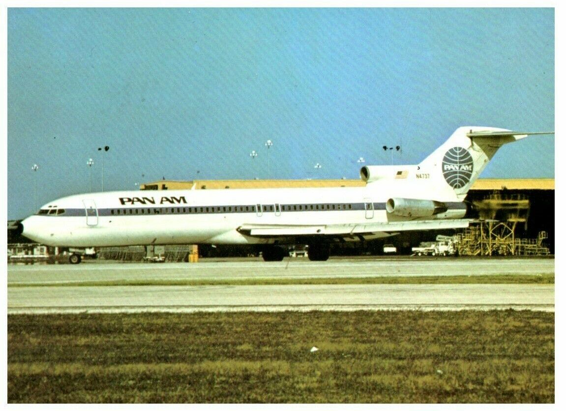 Pan American World Airways Boeing B 727 235  Airplane Postcard 1981