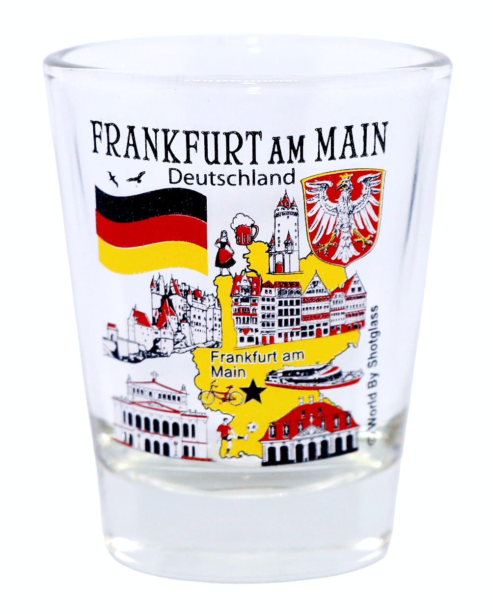FRANKFURT AM MAIN GERMANY GREAT GERMAN CITIES COLLECTION SHOT GLASS SHOTGLASS