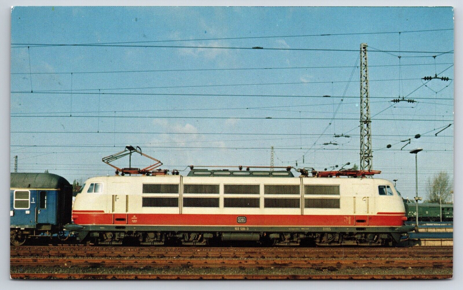 Germany Modern Electric Locomotives Railroad Train Postcard