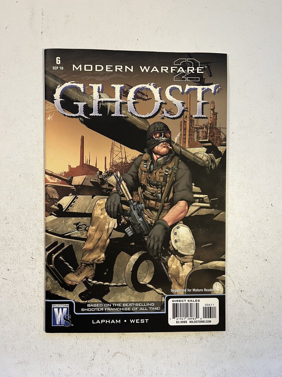 Modern Warfare 2 Ghost #6 Comic Book 2010 Wildstorm Call of Duty 2010