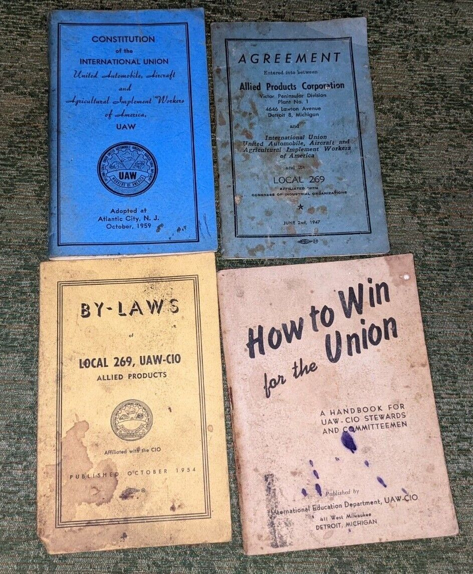 Allied Victor Peninsular Constitution Union UAW Detroit Automotive 1947 Handbook