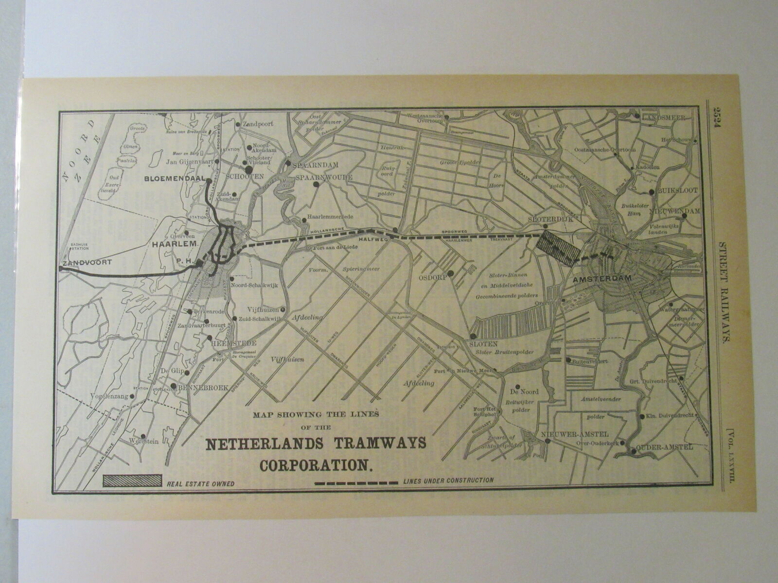 Original map of the Netherlands Tramways Corporation ~ 1904