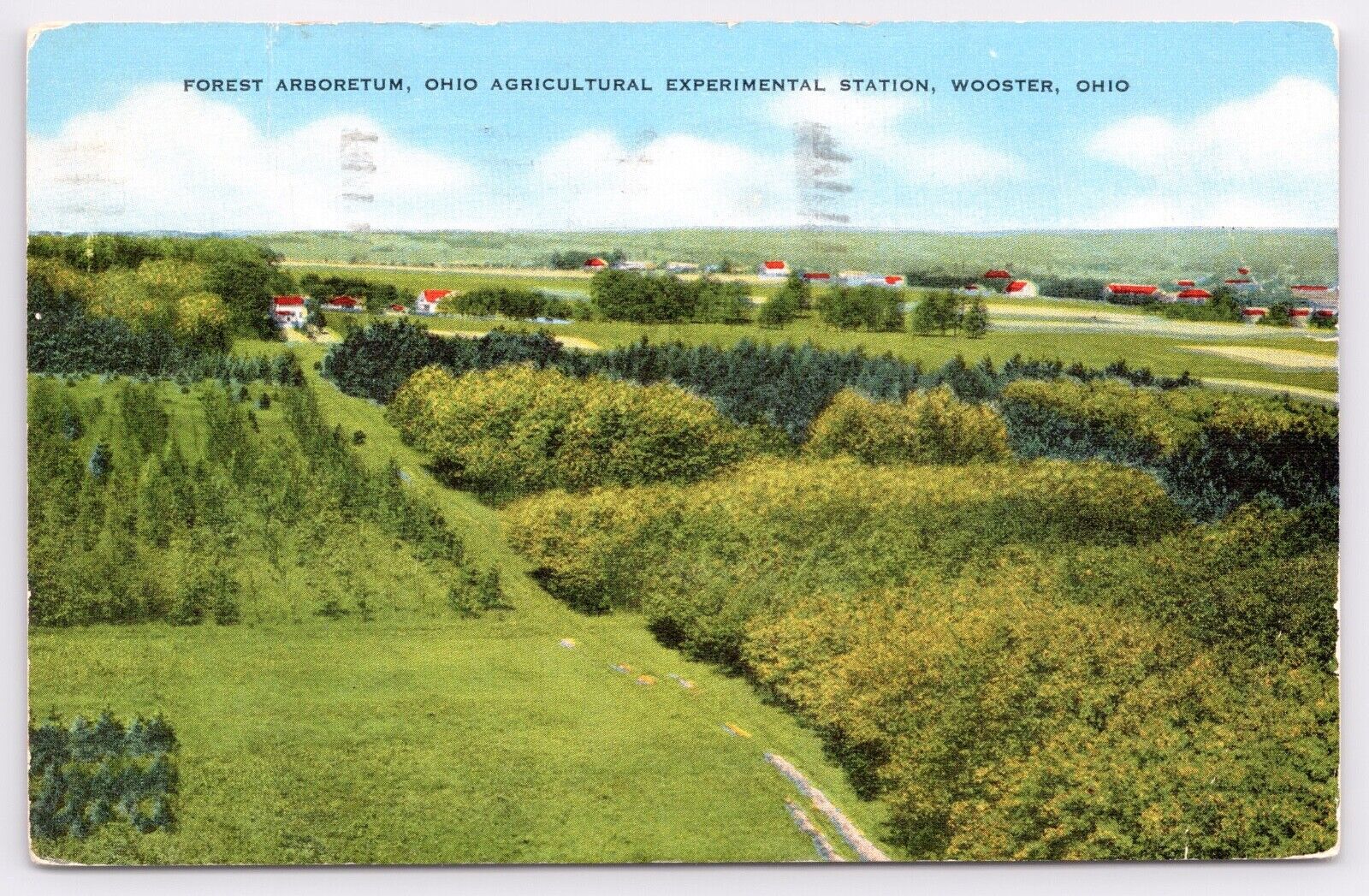 c1947 Wooster OH, Arboretum Ag Experimental Station Vtg  Wayne County Postcard