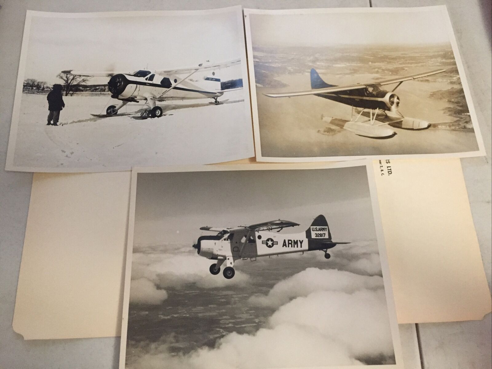 VINTAGE 3 Large Photos: De Havilland #2 Collectibles