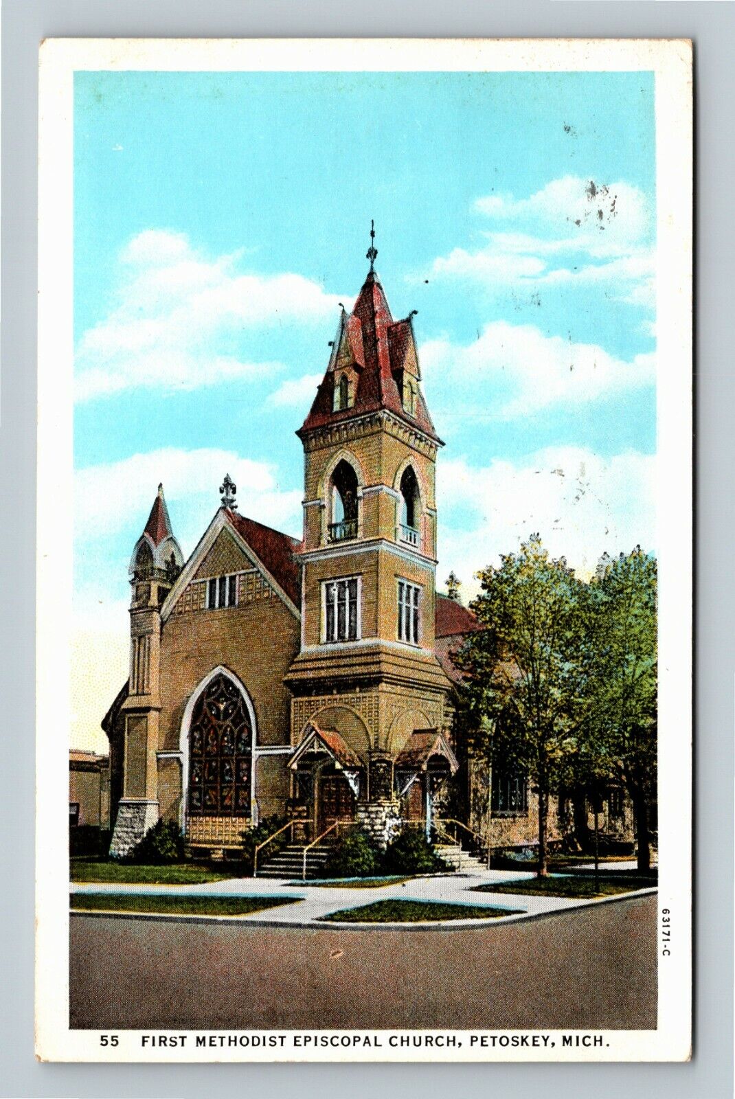 Petoskey MI, First Methodist Episcopal Church, Michigan c1939 Vintage Postcard