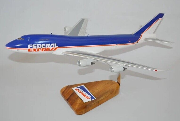 Federal Express FedEx Boeing 747-200F Old Color Desk Top Model 1/144 SC Airplane