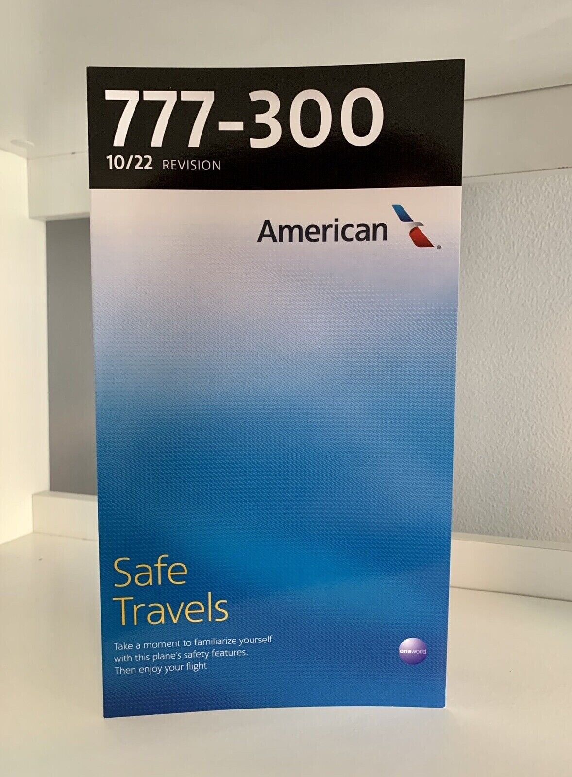 American Airlines Boeing B777-300 (10/22 Revision) Air Safety Card