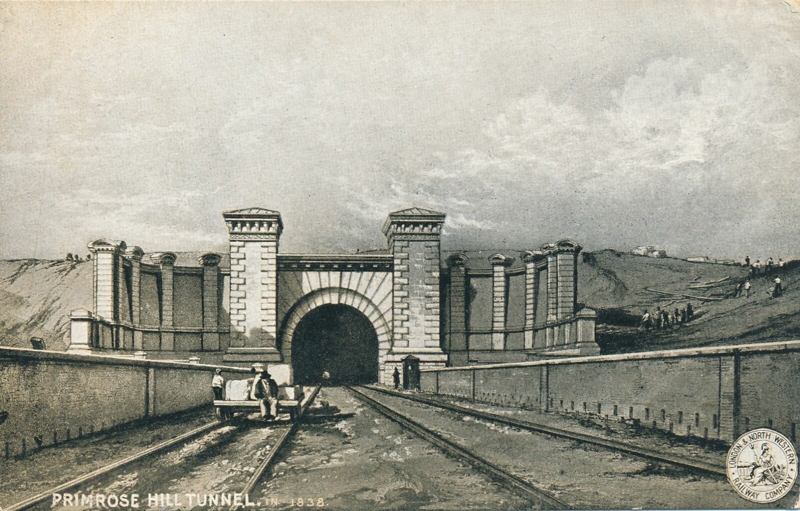 Primrose Hill Tunnel in 1838 London & North Western Railway Postcard L&NW